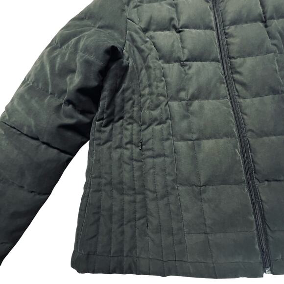 Cole B Sport Quilted Cozy Zippered Down & Feathers Filled Jacket Black Women L - Picture 3 of 9
